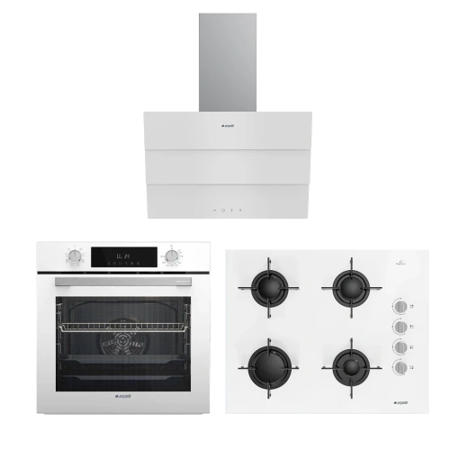 Arçelik Star Beyaz Cam Ankastre Set