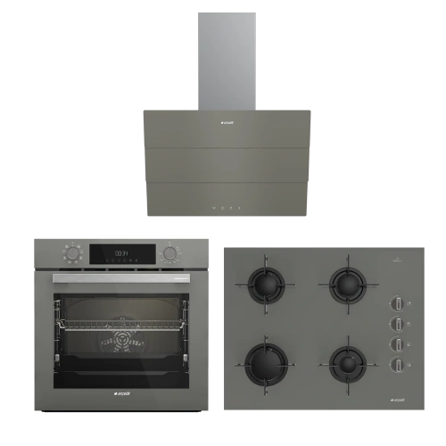 Arçelik Star Gri Cam Ankastre Set