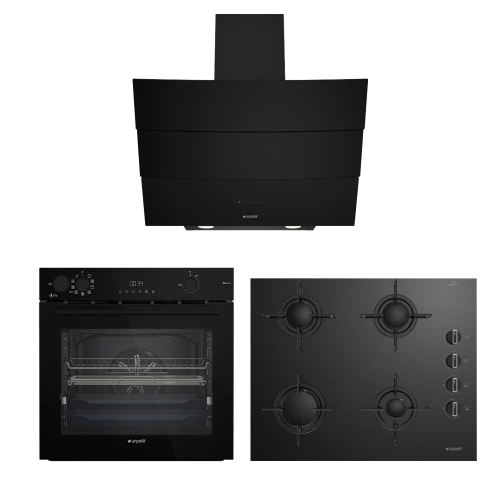 Arçelik Star Siyah Cam Ankastre Set