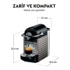 Nespresso C66T Pixie Titan + Aeroccino 3 Bundle Kahve Makinesi, Gri