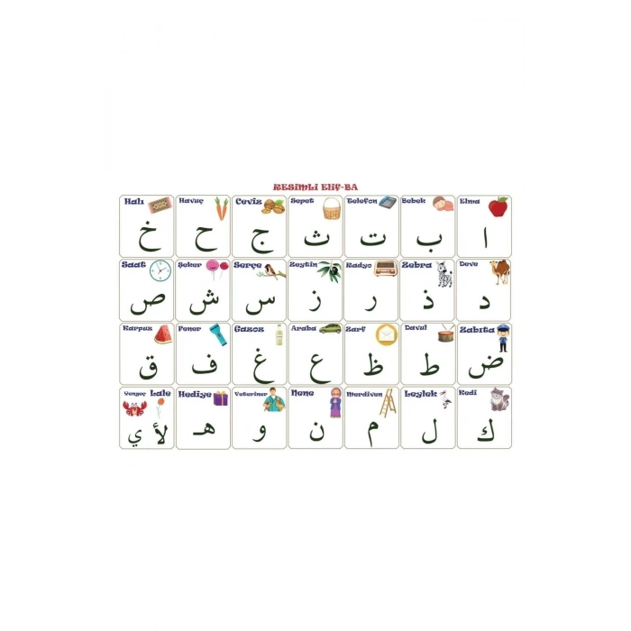 100x150 cm Statik Kağıt Elif-Ba Öğrenme Tahtası