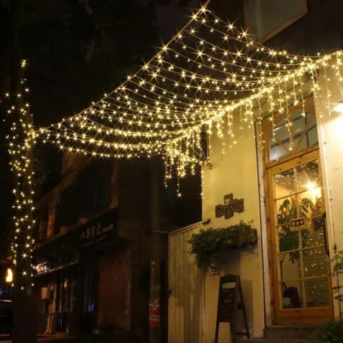 10m 100 LED Damla Uçlu Gün Işığı Şeffaf Kablo