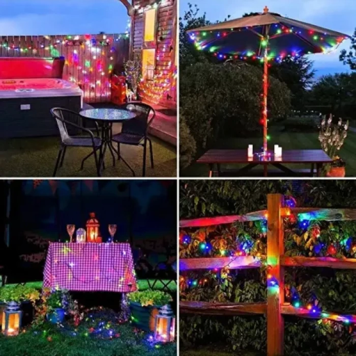 11m 100 LED Solar RGB Işık