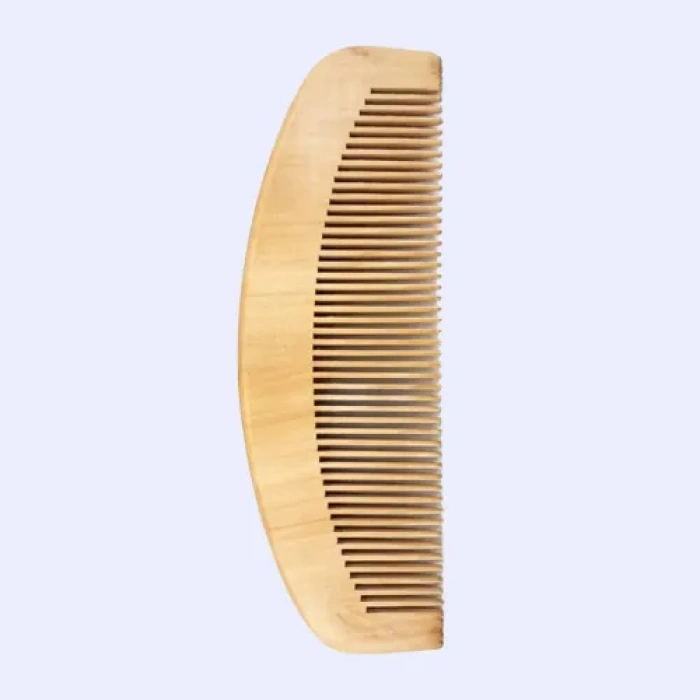 12li Oval Dar Dişli Ahşap Tarak Seti