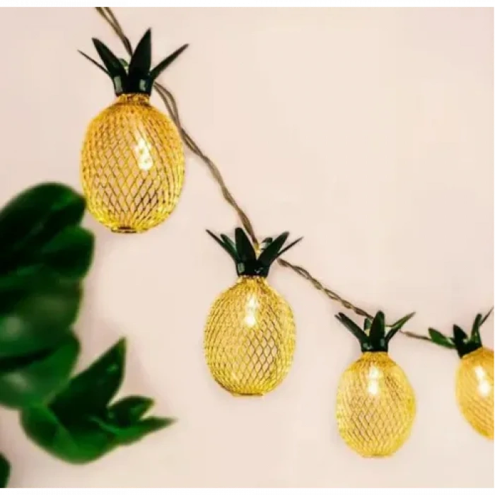 2 Metre 10 LED Pilli 2 Kademeli Ananas Led Işık