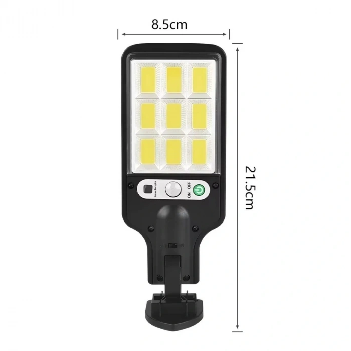 3 Farklı Işık Modlu Güneş Enerjisiyle Şarj Olan Dış Mekan Uyumlu Kumandalı Solar Duvar LEDİ