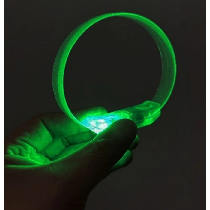 3 Modlu Pilli LED Işıklı Esnek Parti Bilekliği Yeşil