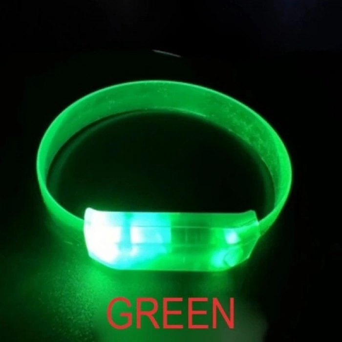 3 Modlu Pilli LED Işıklı Esnek Parti Bilekliği Yeşil