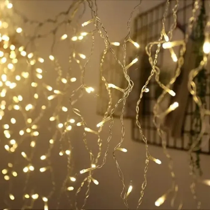 3x3 Metre Sarı Işıklı Perde LED