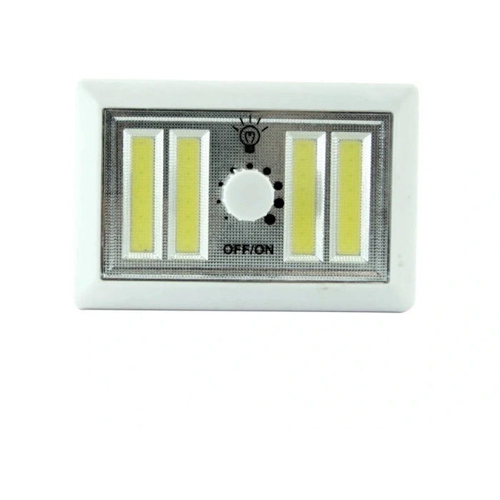 4 Ledli Pilli Led Lamba Güç Ayarlı Led Portatif Lamba Led Işık - Mıknatıslı Yapışkanlı
