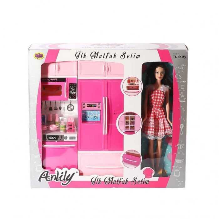 BFS  02318 Anlily Bebekli Mutfak Dolabı Oyun Seti -Oydaş