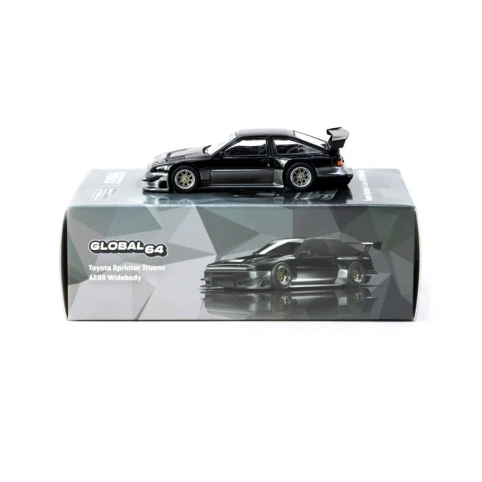BFS 1/64 Toyota Sprinter Trueno AE86 Widebody Black/Grey - Designed by Jon Sibal - Malaysia Special Edition