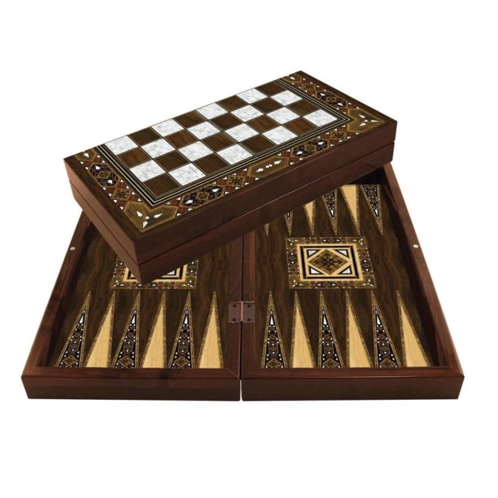 BFS   1021774 Star Antik Mozaik Sedef Tavla Takımı