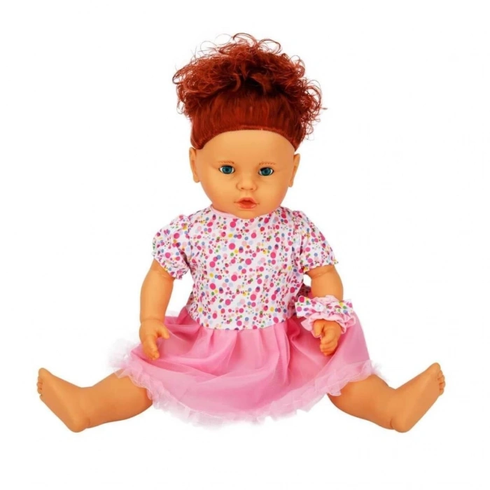 BFS  1060011 Lila Sesli Saçlı Et Bebek 60 cm