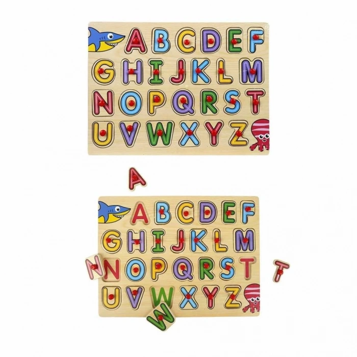 BFS  130443 Ahşap Raptiyeli Bultak Alfabe
