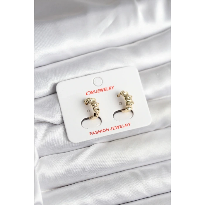 BFS 14K Gold Renk Kaplama CM Kadın Küpe