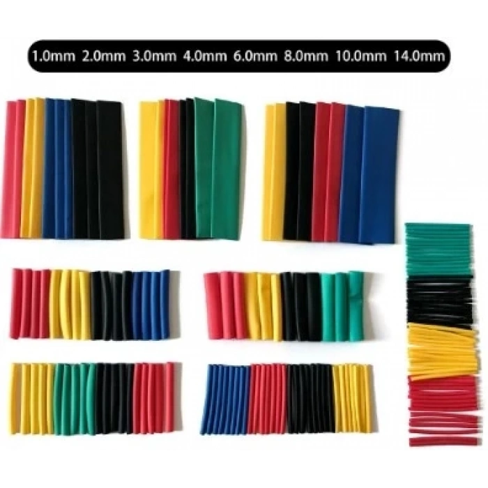 BFS  164 Parça Set Isıyla Daralan Makaron Kablo Koruyucu Kılıf