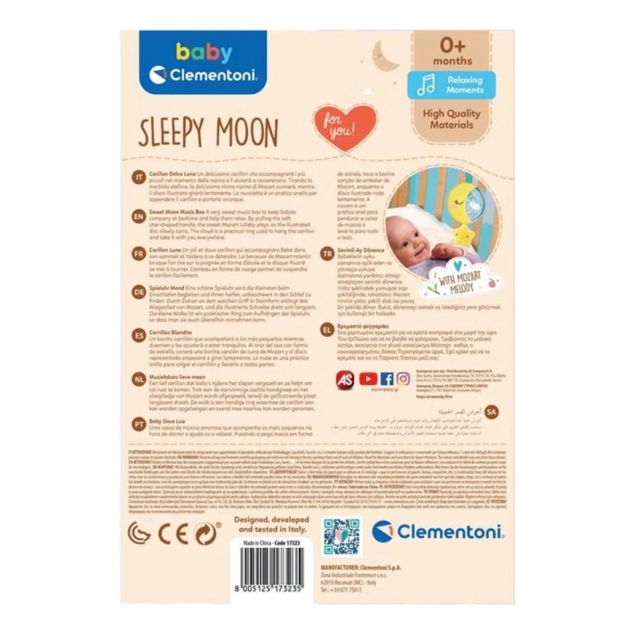 BFS  17796 Baby Clementoni - Melodili Ay Müzik Kutusu