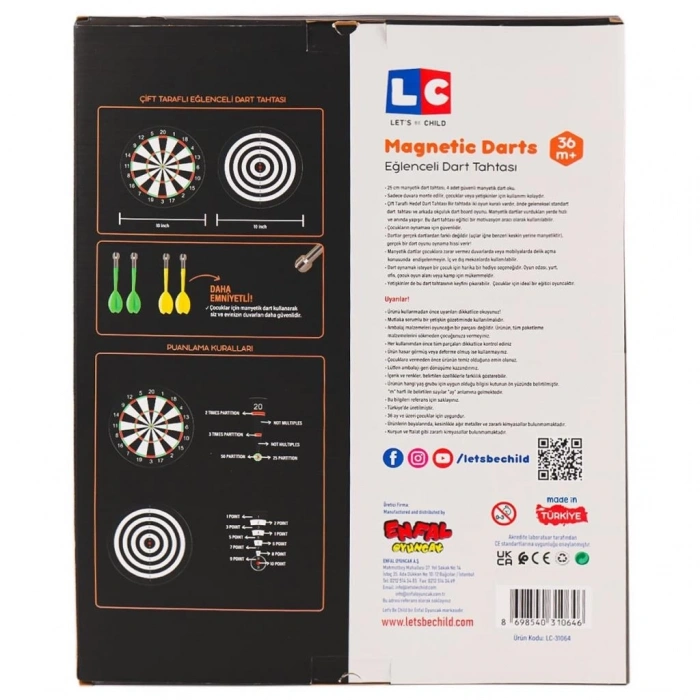 BFS   31064-LC Eğlenceli Manyetik Dart -Lets be Child