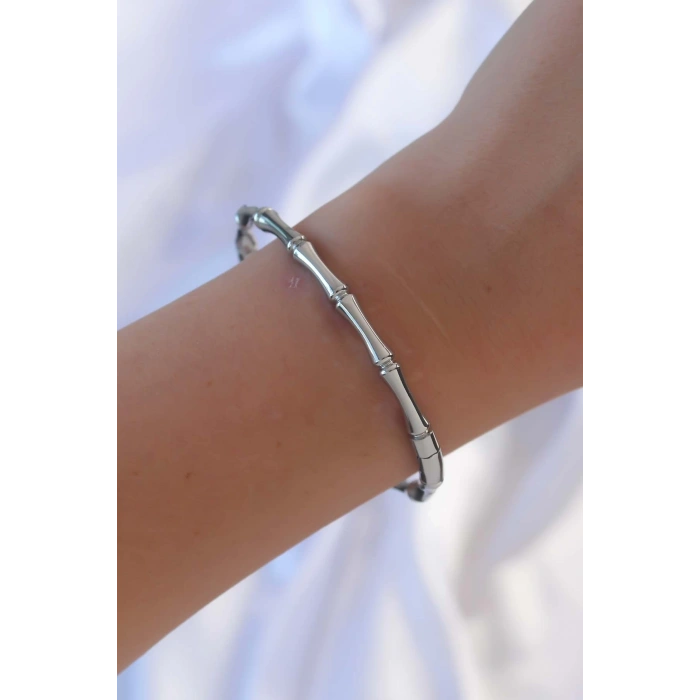 BFS 316L Çelik Gümüş Renk Kemik Model Bileklik