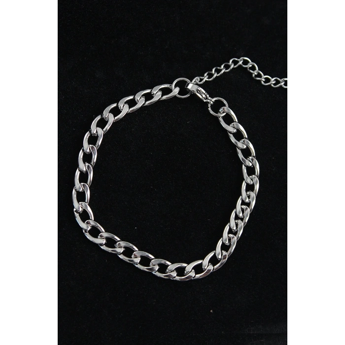 BFS 316L Çelik Kalın Klasik Model Gümüş Renk Erkek Bileklik