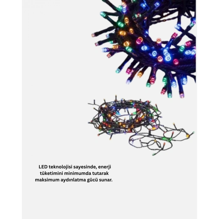 BFS 5 Metre 50’li LED Işık – Siyah Kablolu, Çok Fonksiyonlu, İç ve Dış Mekan Kullanımı