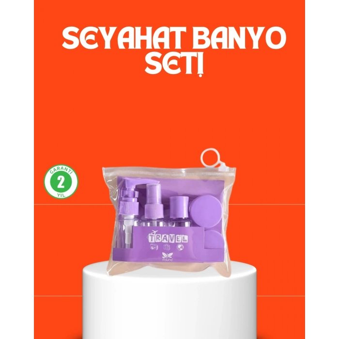 BFS 5 Parça Seyahat Kişisel Bakım Seti Şişe Sprey Krem Kutulu