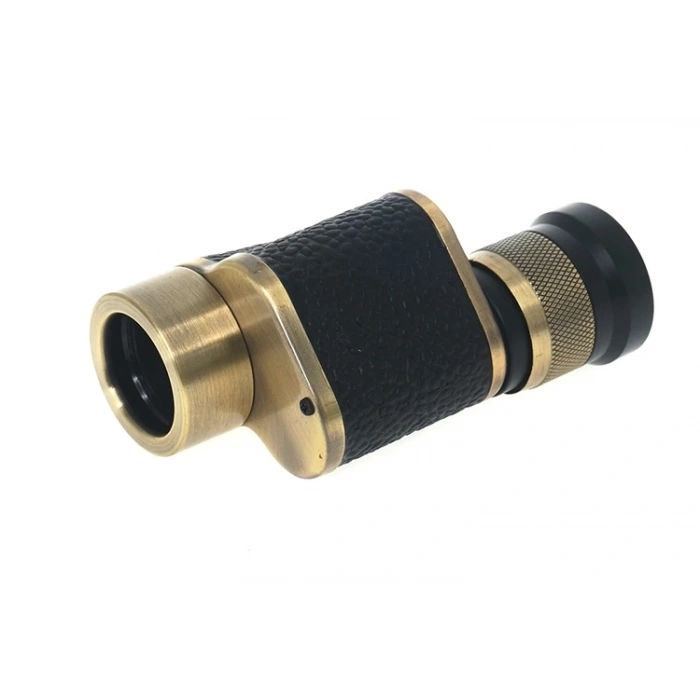 BFS 6x24  Baıgısh, Askeri Tarzi Pirinç Ve Deri Kaplamalı, Deri Çantalı Monocular Dürbün Sarı