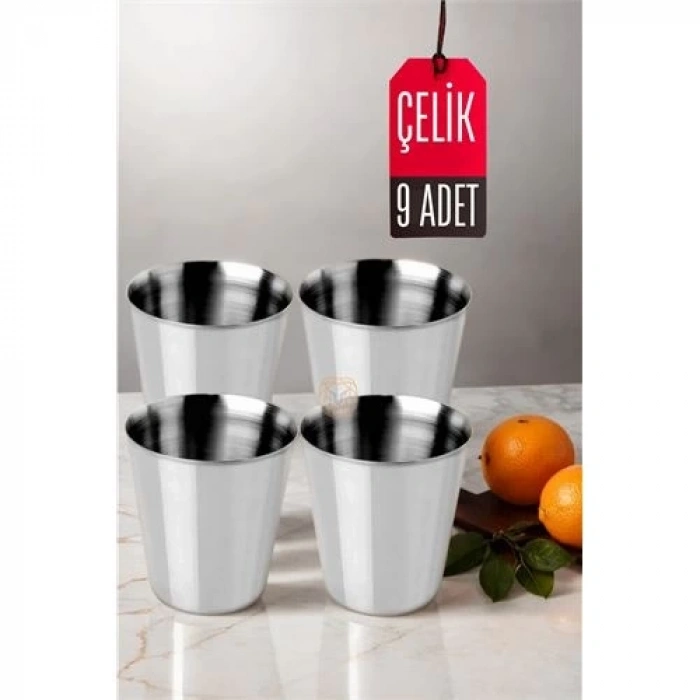 BFS 9 LU Paslanmaz Çelik Bardak – Kamp, Piknik ve Mutfak İçin Dayanıklı Metal Bardak