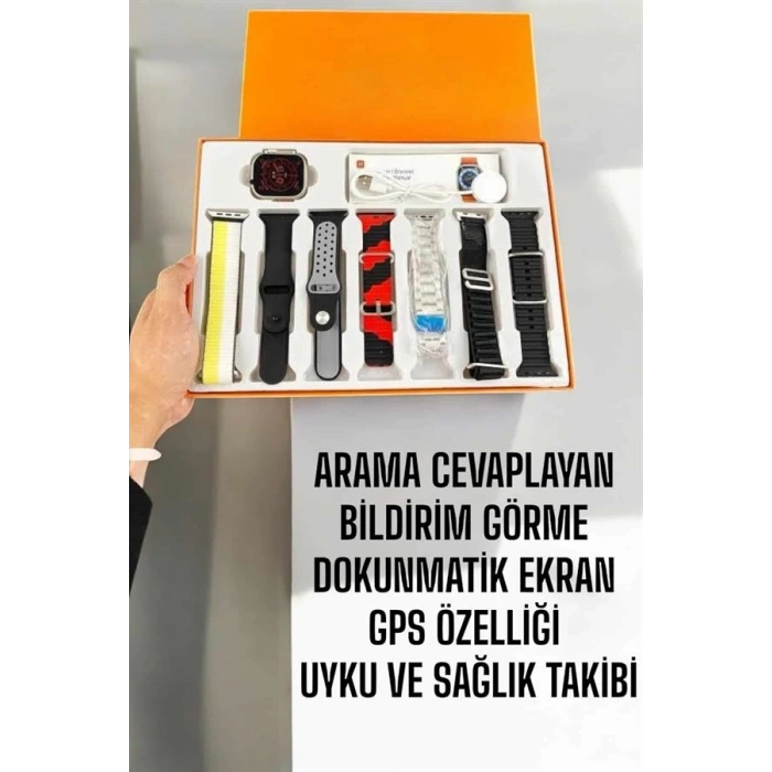 BFS Akıllı Saat 7 Farklı Kordonlu Arama Cevaplayan Bildirim GPS Özelliği