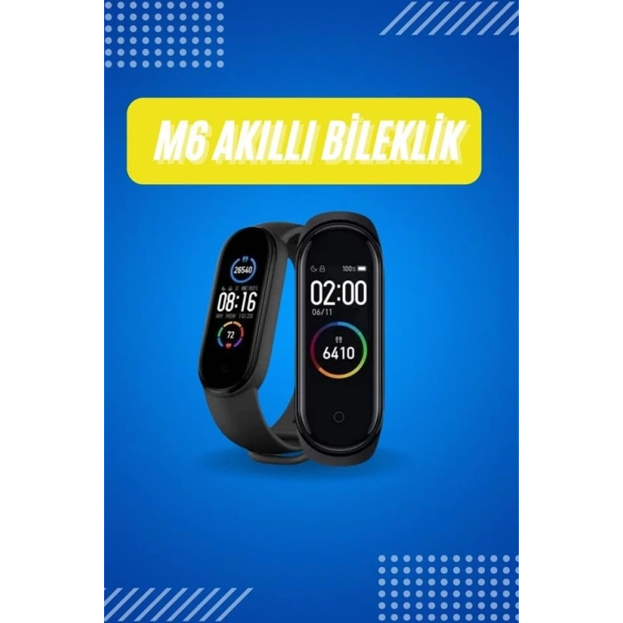BFS Akıllı Uyumlu Bileklik M6 Adımsayar Spor Modları Çağrı Görme Türkçe Menü