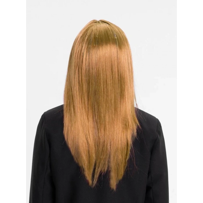 BFS   Altın Renk Düz Kesim İçi Astarlı Uzun Parti Peruğu Takma Saç