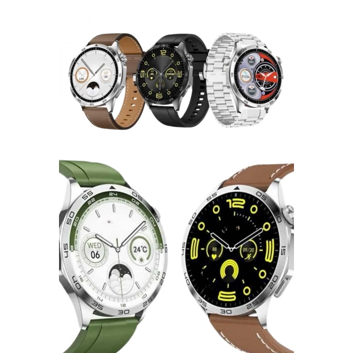 BFS Amoled Ekran 3 Kordonlu Akıllı Saat 5.0 Bluetooth Bağlantılı Android ve İOS Uyumlu