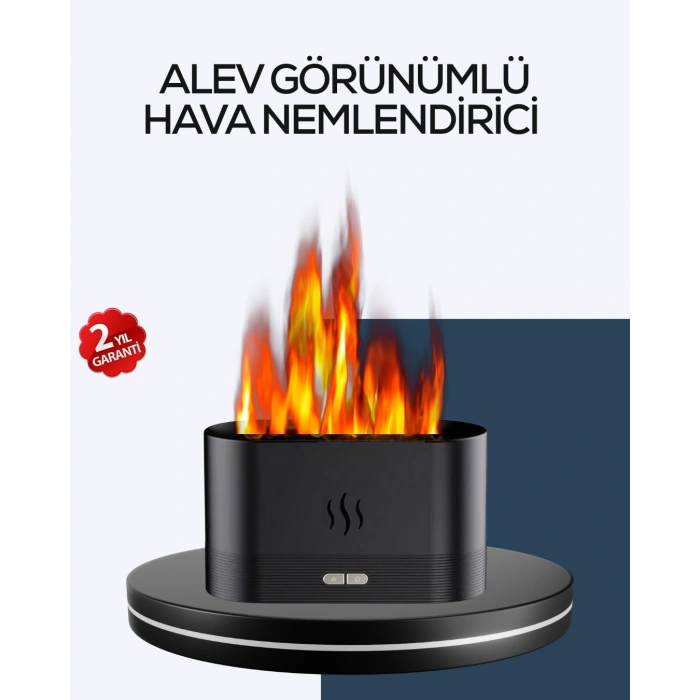 BFS Aromatik Oda Kokusu Difüzörü Alev Tasarımlı LED Işıklı Nemlendirici