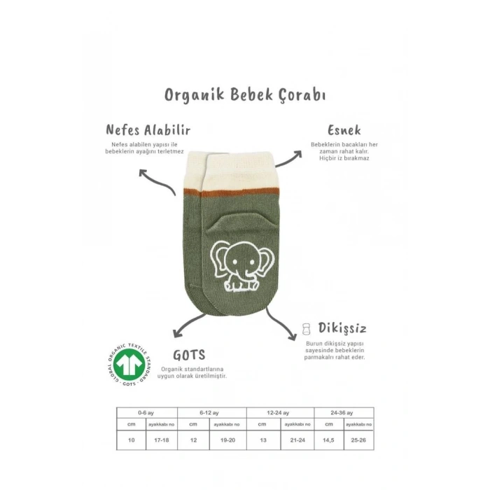 BFS   Bistyle Hayvan Figür Kaymaz Kız Soket Çorap 2Li BS10120 Nil