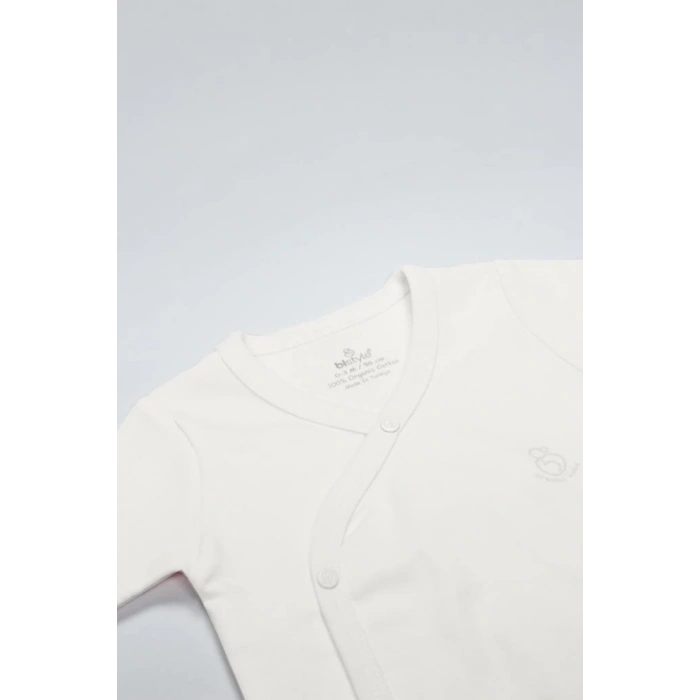 BFS  Bistyle Organik Natural Basic Style Kruvaze Uzun Kol Body BS17102 Ekru