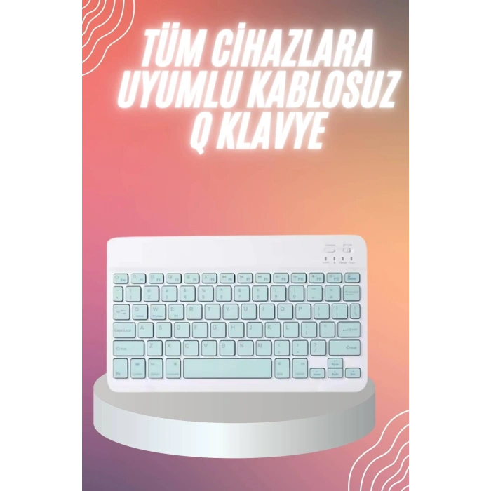 BFS Bluetooh Wıreless Keyboard Siyah Q Klavye İOS Ipad Android Windows Uyumlu