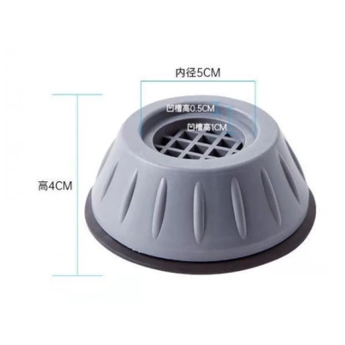 BFS  Çamaşır Makinesi Titreşim Engelleyici Stoper GRİ 4 lü Set