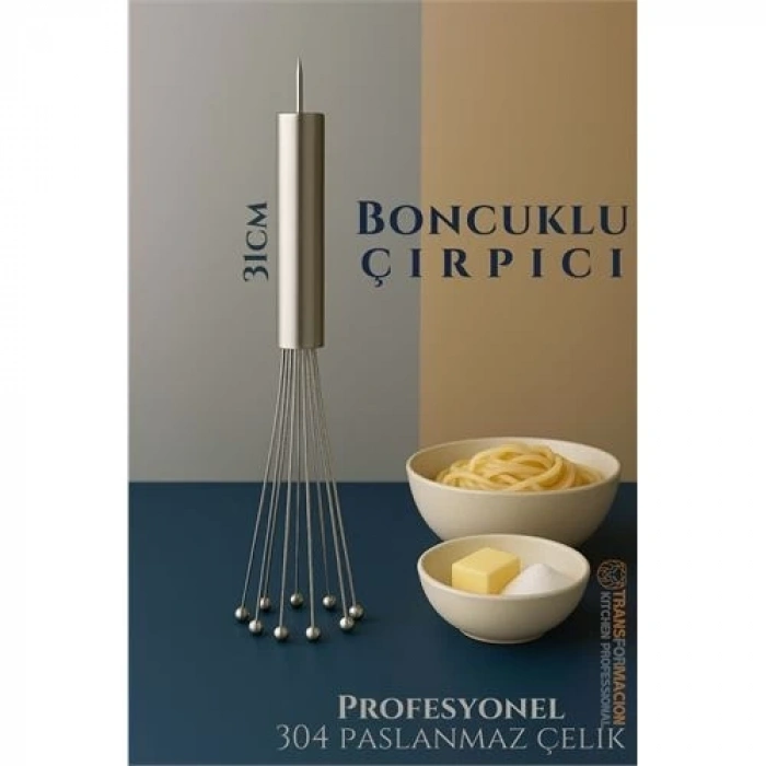 BFS  Çelik Misketli Yaylı Çırpıcı 304 Paslanmaz Çelik Makarna Çırpıcı Çırpma Teli