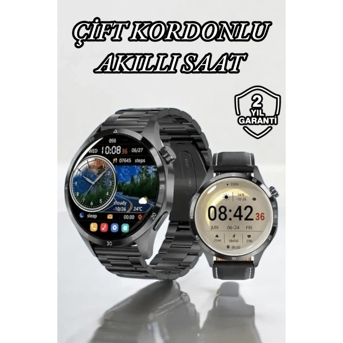 BFS Çift Kordonlu Yüksek Çözünürlüklü Akıllı Saat Uyku İzleyici & Spor Modları