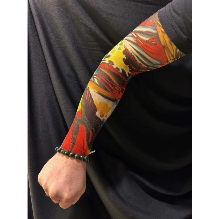 BFS   Çorap Dövme Giyilebilir Kol Bacak Dövmesi Likralı 2 Adet Model 24