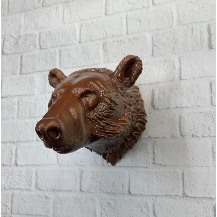 BFS Dekoratif Ayı Duvar Heykeli Asılabilir Hediyelik 25x19 cm