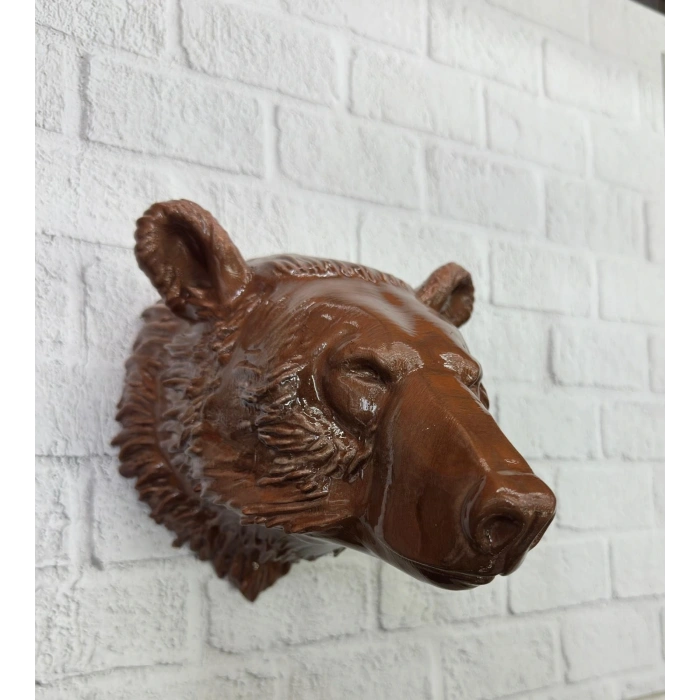 BFS Dekoratif Ayı Duvar Heykeli Asılabilir Hediyelik 25x19 cm