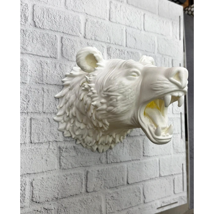 BFS Dekoratif Beyaz Ayı Duvar Heykeli Asılabilir Hediyelik 25x19 cm