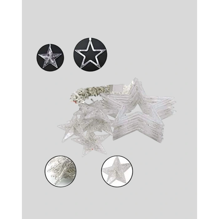 BFS Dekoratif Yıldız Peri Led Perde 3x3 Metre Ortam Işığı