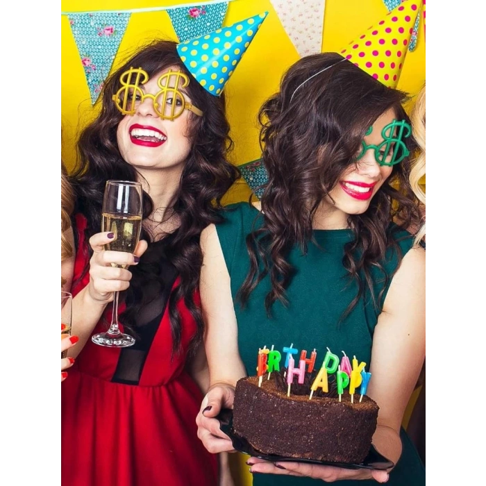 BFS   Dolar Şekilli Metalize Parti Gözlüğü 6 Adet