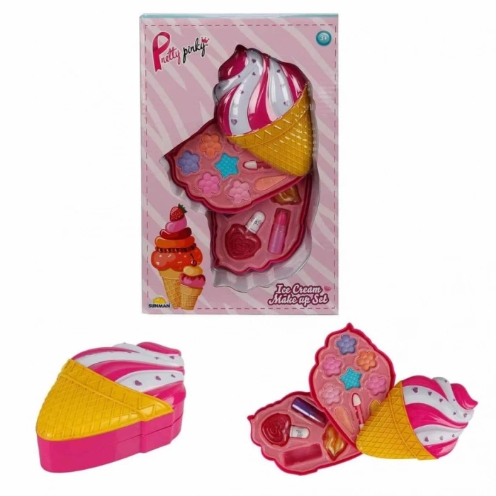 BFS   Dondurma Şekilli 2 Katlı Makyaj Güzellik Seti