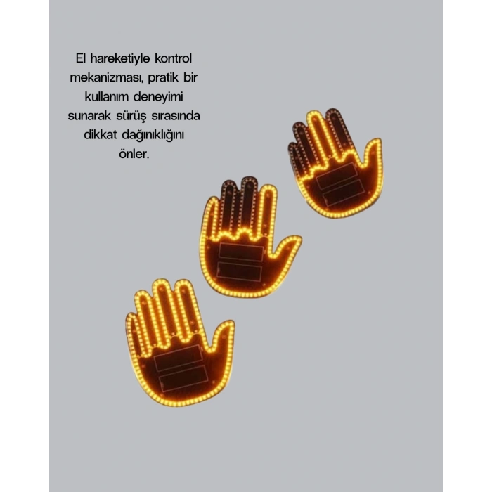 BFS El Hareketiyle Kontrol Edilen 176 LED Amber Güvenlik Lambası