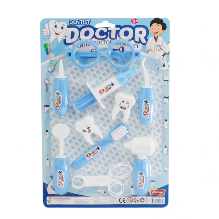 BFS   ERN-897 Heroes Toys Kartela Erkek Dişçi Oyun Seti