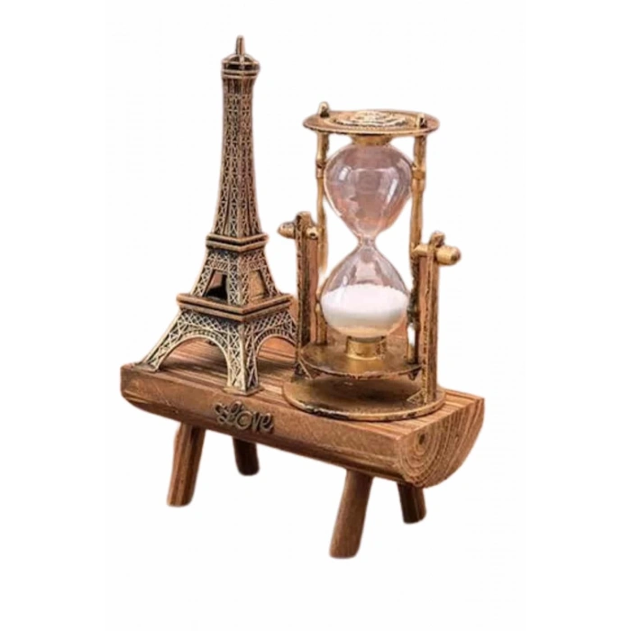 BFS Eyfel Kuleli Kum Saati Dekoratif Hediyelik Eşya Retro Eyfel Kulesi